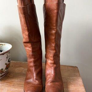 Frye Paige Tall Riding Boots in Cognac